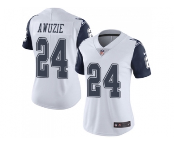 Women Nike Dallas Cowboys #24 Chidobe Awuzie White Stitched NFL Limited Rush Jersey