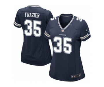 Women Nike Dallas Cowboys #35 Kavon Frazier Game Navy Blue Team Color NFL Jersey