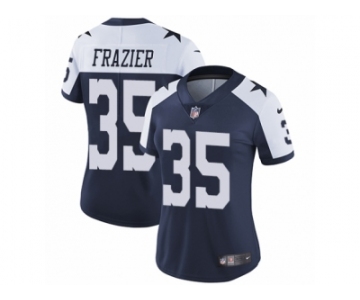 Women Nike Dallas Cowboys #35 Kavon Frazier Navy Blue Throwback Alternate Vapor Untouchable Limited Player NFL Jersey