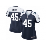 Women Nike Dallas Cowboys #45 Rod Smith Game Navy Blue Throwback Alternate NFL Jersey