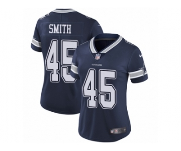 Women Nike Dallas Cowboys #45 Rod Smith Navy Blue Team Color Vapor Untouchable Limited Player NFL Jersey