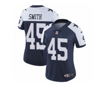 Women Nike Dallas Cowboys #45 Rod Smith Navy Blue Throwback Alternate Vapor Untouchable Limited Player NFL Jersey