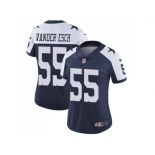 Women Nike Dallas Cowboys #55 Leighton Vander Esch Navy Blue Thanksgiving Stitched NFL Vapor Untouchable Limited Throwback Jersey