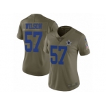 Women Nike Dallas Cowboys #57 Damien Wilson Limited Olive 2017 Salute to Service NFL Jerseys