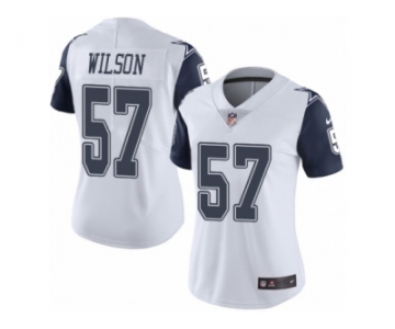 Women Nike Dallas Cowboys #57 Damien Wilson Limited White Rush Vapor Untouchable NFL Jersey