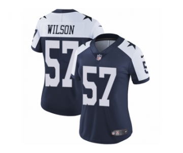 Women Nike Dallas Cowboys #57 Damien Wilson Navy Blue Throwback Alternate Vapor Untouchable Limited Player NFL Jersey