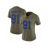 Women Nike Dallas Cowboys #91 L. P. Ladouceur Limited Olive 2017 Salute to Service NFL Jersey