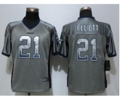 Women Nike Dallas cowboys #21 Ezekiel Elliott Drift Fashion Grey Jerseys