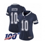 Women's Dallas Cowboys #10 Tavon Austin Navy Blue Team Color Vapor Untouchable Limited Player 100th Season Football Jersey