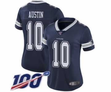 Women's Dallas Cowboys #10 Tavon Austin Navy Blue Team Color Vapor Untouchable Limited Player 100th Season Football Jersey