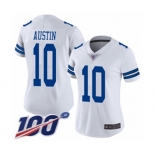 Women's Dallas Cowboys #10 Tavon Austin White Vapor Untouchable Limited Player 100th Season Football Jersey