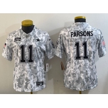 Women's Dallas Cowboys #11 Micah Parsons 2024 F.U.S.E Arctic Camo Salute To Service Limited Stitched Football Jersey