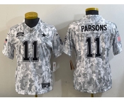 Women's Dallas Cowboys #11 Micah Parsons 2024 F.U.S.E Arctic Camo Salute To Service Limited Stitched Football Jersey