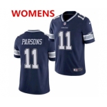 Women's Dallas Cowboys #11 Micah Parsons Blue 2021 Draft Jersey