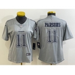 Women's Dallas Cowboys #11 Micah Parsons Grey Atmosphere Fashion 2022 Vapor Untouchable Stitched Nike Limited Jersey