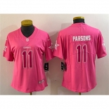 Women's Dallas Cowboys #11 Micah Parsons Pink Vapor Untouchable Limited Stitched Jersey