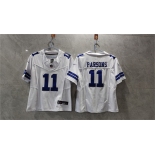 Women's Dallas Cowboys #11 Micah Parsons White 2023 F.U.S.E. Limited Football Stitched Jersey