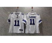 Women's Dallas Cowboys #11 Micah Parsons White 2023 F.U.S.E. Limited Football Stitched Jersey