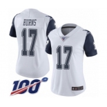 Women's Dallas Cowboys #17 Allen Hurns Limited White Rush Vapor Untouchable 100th Season Football Jersey