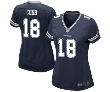 Women's Dallas Cowboys #18 Randall Cobb Game Navy Blue Team Color Football Jersey