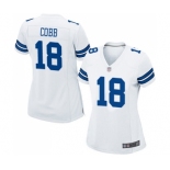 Women's Dallas Cowboys #18 Randall Cobb Game White Football Jersey