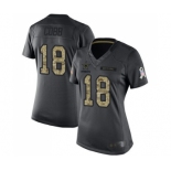 Women's Dallas Cowboys #18 Randall Cobb Limited Black 2016 Salute to Service Football Jersey