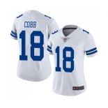 Women's Dallas Cowboys #18 Randall Cobb White Vapor Untouchable Limited Player Football Jersey