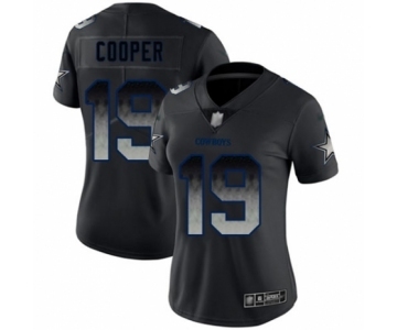 Women's Dallas Cowboys #19 Amari Cooper Black Smoke Fashion Limited Football Jersey