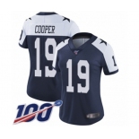 Women's Dallas Cowboys #19 Amari Cooper Navy Blue Throwback Alternate Vapor Untouchable Limited Player 100th Season Football Jersey