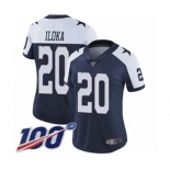 Women's Dallas Cowboys #20 George Iloka Navy Blue Throwback Alternate Vapor Untouchable Limited Player 100th Season Football Jersey