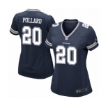 Women's Dallas Cowboys #20 Tony Pollard Game Navy Blue Team Color Football Jersey