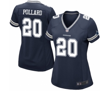 Women's Dallas Cowboys #20 Tony Pollard Game Navy Blue Team Color Football Jersey