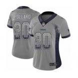 Women's Dallas Cowboys #20 Tony Pollard Limited Gray Rush Drift Fashion Football Jersey