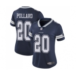 Women's Dallas Cowboys #20 Tony Pollard Navy Blue Team Color Vapor Untouchable Limited Jersey