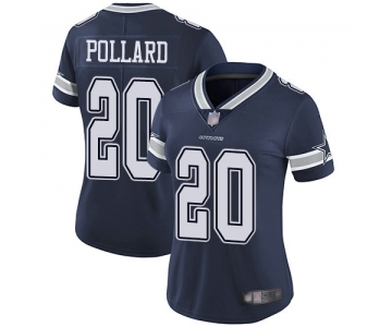 Women's Dallas Cowboys #20 Tony Pollard Navy Blue Team Color Vapor Untouchable Limited Jersey