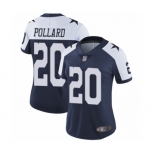 Women's Dallas Cowboys #20 Tony Pollard Navy Blue Throwback Alternate Vapor Untouchable Limited Player Football Jersey