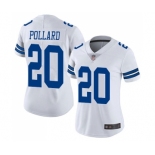 Women's Dallas Cowboys #20 Tony Pollard White Vapor Untouchable Limited Jersey