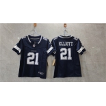 Women's Dallas Cowboys #21 Ezekiel Elliott Navy 2023 F.U.S.E. Limited Football Stitched Jersey