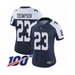 Women's Dallas Cowboys #23 Darian Thompson Navy Blue Throwback Alternate Vapor Untouchable Limited Player 100th Season Football Jersey