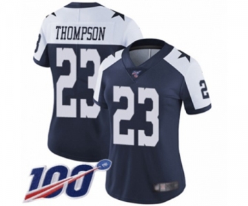 Women's Dallas Cowboys #23 Darian Thompson Navy Blue Throwback Alternate Vapor Untouchable Limited Player 100th Season Football Jersey