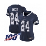 Women's Dallas Cowboys #24 Chidobe Awuzie Navy Blue Team Color Vapor Untouchable Limited Player 100th Season Football Jersey