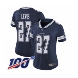 Women's Dallas Cowboys #27 Jourdan Lewis Navy Blue Team Color Vapor Untouchable Limited Player 100th Season Football Jersey