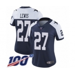 Women's Dallas Cowboys #27 Jourdan Lewis Navy Blue Throwback Alternate Vapor Untouchable Limited Player 100th Season Football Jersey