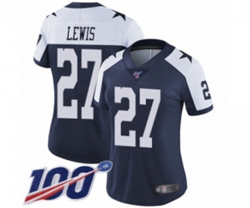 Women's Dallas Cowboys #27 Jourdan Lewis Navy Blue Throwback Alternate Vapor Untouchable Limited Player 100th Season Football Jersey