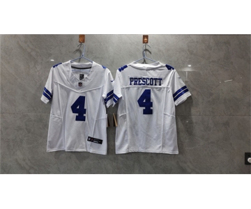 Women's Dallas Cowboys #4 Dak Prescott White 2023 F.U.S.E. Limited Football Stitched Jersey