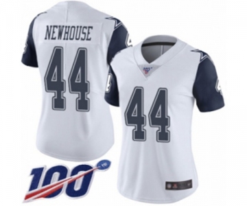 Women's Dallas Cowboys #44 Robert Newhouse Limited White Rush Vapor Untouchable 100th Season Football Jersey