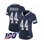 Women's Dallas Cowboys #44 Robert Newhouse Navy Blue Team Color Vapor Untouchable Limited Player 100th Season Football Jersey