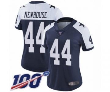 Women's Dallas Cowboys #44 Robert Newhouse Navy Blue Throwback Alternate Vapor Untouchable Limited Player 100th Season Football Jersey