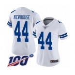 Women's Dallas Cowboys #44 Robert Newhouse White Vapor Untouchable Limited Player 100th Season Football Jersey