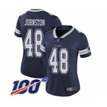 Women's Dallas Cowboys #48 Daryl Johnston Navy Blue Team Color Vapor Untouchable Limited Player 100th Season Football Jersey